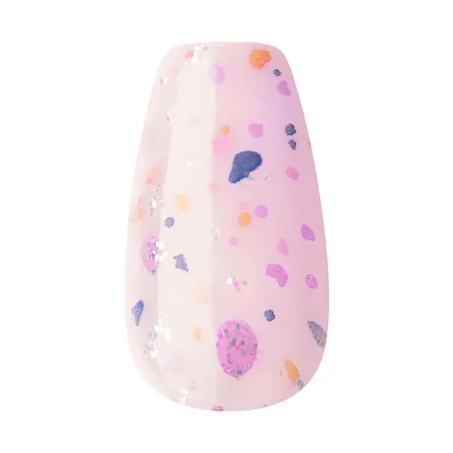 Vista 8 de Uñas postizas sin pegamento KISS imPRESS, diseño "All I Want" Púrpura y Blanco