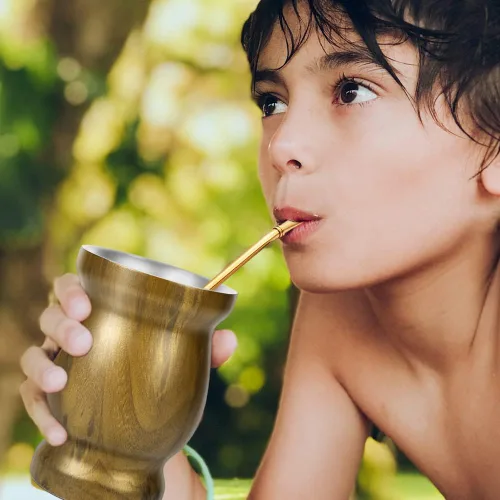 Vista 3 de Bombilla Yerba Mate - Pajitas de Yerba Mate, paquete de 3 popotes reutilizables para té, café, cóctel, acero inoxidable, dobladas, flujo suave Negro