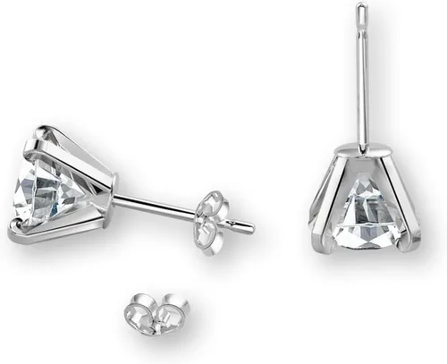 Vista 3 de Minkaa Daisy 5 pares de aretes tipo dormilona con circonita cúbica, no alérgicos de acero inoxidable 316L, para pieles sensibles, para mujeres