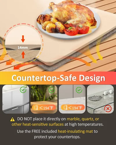 Vista 5 de Tapete de calentamiento de alimentos, calentador eléctrico enrollable de alimentos, 10 niveles de temperatura y temporizador de 10 horas, bandeja