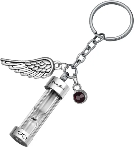 Vista 10 de Llavero de reloj de arena para cenizas, colgante de urna conmemorativa, recuerdo de cremación, joyería para tía, Aunt