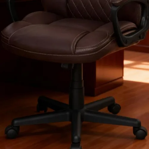 Vista 3 de Silla de oficina simple y moderna, cómoda silla para escritorio, ergonómica, silla de escritorio para sala de estar, dormitorio, tocador, estudio