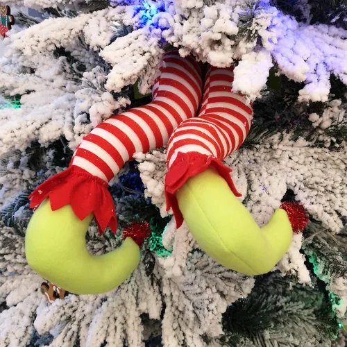 Vista 6 de WEWILL - Piernas de elfo para decoraciones de Navidad (20.0 in)