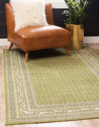 Vista 30 de Unique Loom Williamsburg Collection - Alfombra tradicional con borde central de puntos, alfombra de pasillo de 2 pies 9 pulgadas x 9 pies 10 Beige