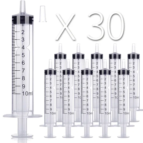 Vista 9 de Paquete de 10 jeringas de plástico de 0.03 fl oz, individuales, para medición en laboratorios científicos, de líquidos, alimentar a mascotas