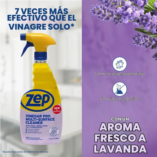 Vista 5 de Zep Limpiador multiusos con vinagre añadido - 32 onzas (caja de 4) R48432 - Limpiador de grado industrial