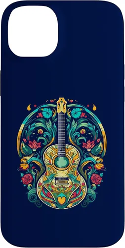 Vista 15 de Funda para iPhone 16 para guitarra abstracta, decoración artística, amante de la música