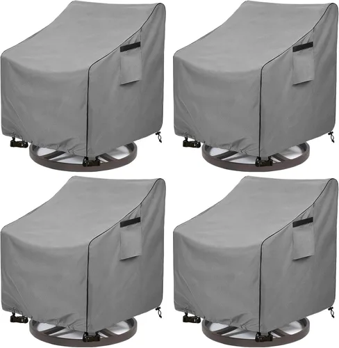 Vista 7 de okcool Funda para Mesa Auxiliar de Mimbre de Patio, Impermeable, Cuadrada, Funda para Mesa Auxiliar Pequeña de Patio, Adecuada para Mesa Auxiliar