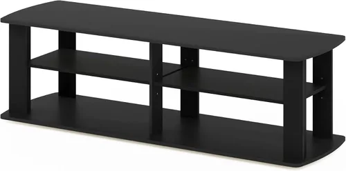 Vista 4 de Furinno 11191BK THE Centro de Entretenimiento Soporte para TV, Negro
