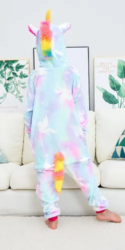 Vista 8 de Pijama unisex de unicornio para niños, disfraz de Halloween