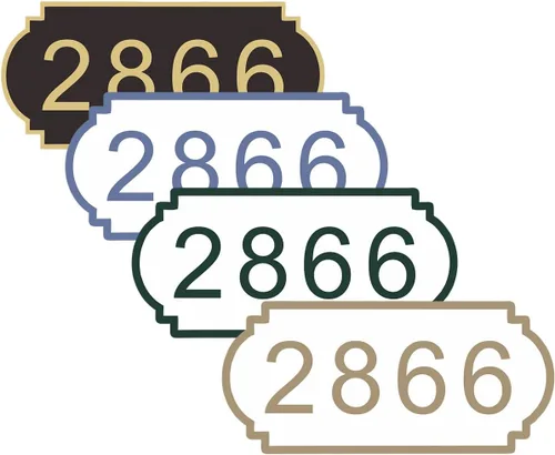 Vista 11 de Letrero de dirección personalizado para casa, placa de aluminio para número de casa, letrero de dirección horizontal, números de casa reflectantes