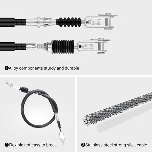 Vista 6 de 10L0L Cable de freno de carrito de golf para Yamaha G29/Drive Gas 2007-2015 Modelo 43.7" con clip de horquilla de pasador JW1-F6341-31-00