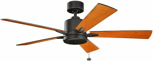 Vista 2 de KICHLER 330242OZ - Ventilador de techo con 5 aspas de nogal, Bronce/Oscuro