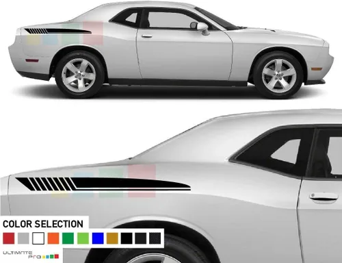 Vista 2 de Bubbles Designs Juego de 2 calcomanías de estrella compatibles con todos los modelos Dodge Challenger