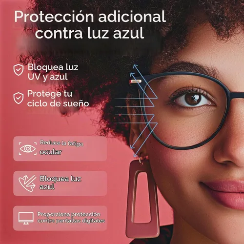 Vista 4 de Gaoye - Gafas de bloqueo de luz azul - Marcos redondos TR90 de moda, brazos de metal, protección UV400 - Estuche suave a juego * 1 marco negro
