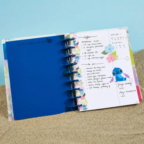 Vista 8 de Happy Planner - Agenda Disney Aloha Stitch, planificador de cuaderno Lilo and Stitch para la escuela y el trabajo, sin fechas, diario y mensual