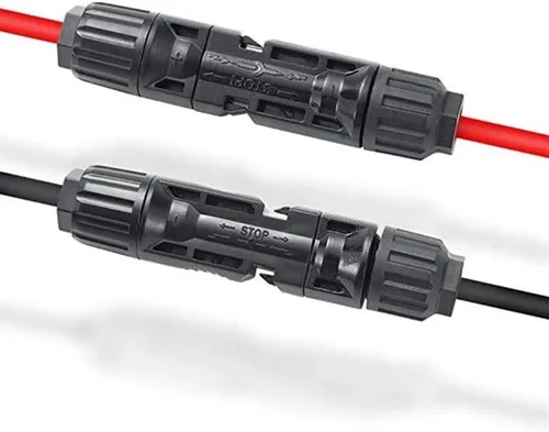 Vista 4 de NONROT DC5521 Conector de panel solar inversor solar Fuente de alimentación solar a DC 0.217x0.083 in Cable adaptador de enchufe 1.6 ft 14AWG