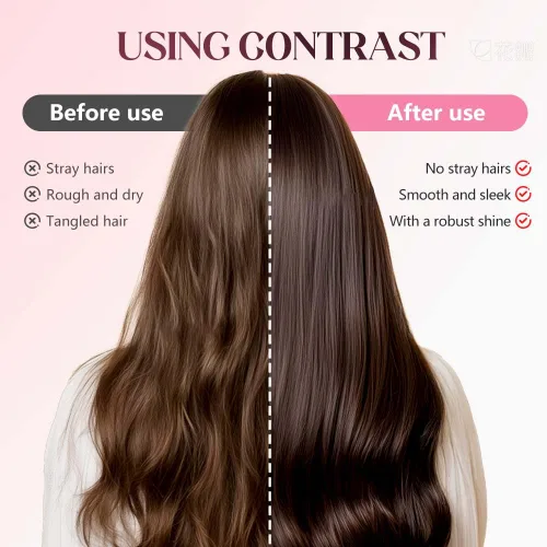 Vista 2 de Cepillo de pelo autolimpiante, cepillo retráctil con cerdas de masaje, peine antiestático fácil de limpiar para todo tipo de cabello, cepillo de Azul