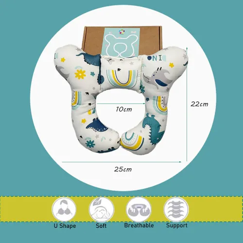 Vista 5 de Almohadas para el Cuello del Bebé, Cómoda Almohada de Soporte para Cabeza y Cuello del Bebé para Viaje, para Asiento de Coche, Cochecito, Carriola