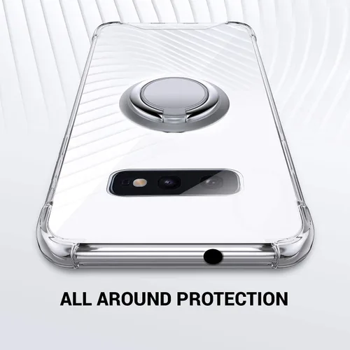 Vista 6 de Silverback Funda transparente para Galaxy S10e con soporte de anillo, amortiguador de golpes, a prueba de golpes, funda para Samsung Galaxy S10e
