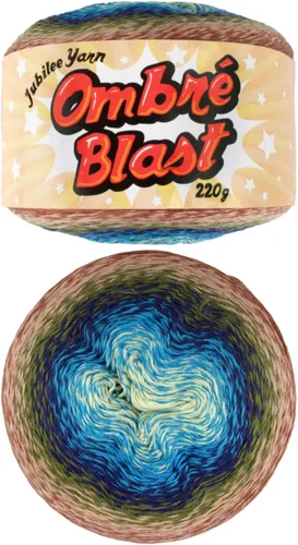Vista 15 de JubileeYarn - Hilo Ombré Blast (7.76 oz/torta de algodón para bebé, 1 torta)