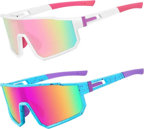 Vista 19 de Gafas de sol deportivas para niños, polarizadas, con protección UV400, para niños y niñas, para béisbol, softbol, ciclismo