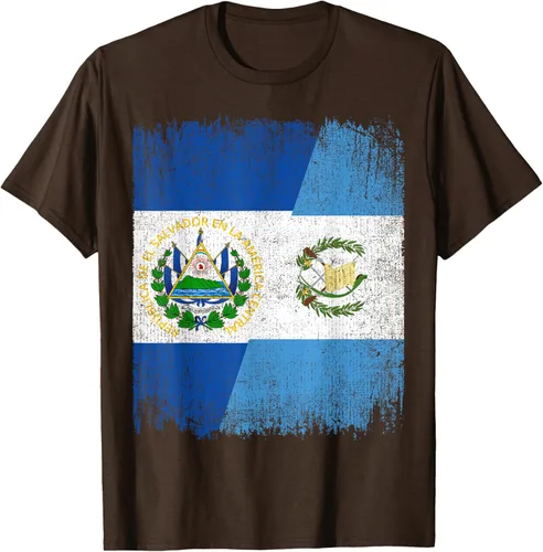 Vista 8 de Camiseta Half El Salvador Bandera de Guatemala con raíces guatemaltecas