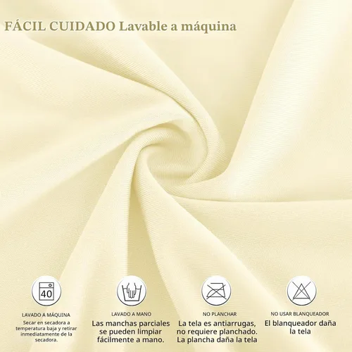 Vista 8 de 4 paquetes de falda redonda beige para mesa de cóctel de 32 x 43