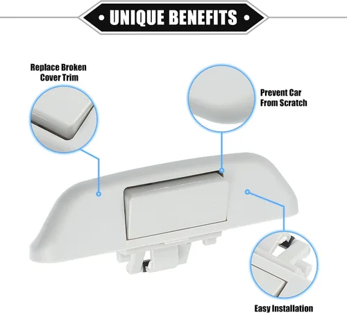 Vista 3 de Manija de sombra trasera para techo corredizo compatible con Audi Q7 2010-2015, plástico duradero gris