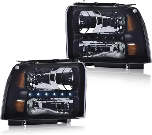 Vista 27 de G-PLUS Faros delanteros delanteros para Ford F250 F350 F450 F550 Super Duty 1999-2004; compatible con Ford Excursion 2000-2004 lente transparente