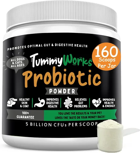Vista 10 de TummyWorks Probióticos para perros. 120 probióticos masticables suaves para salud digestiva, intestino, inmunidad, energía, alergias, piel y pelaje.