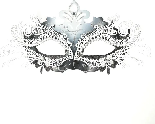 Vista 4 de Máscara de metal de Halloween Galant Máscara de mascarada para mujer máscara veneciana fiesta baile de graduación Mardi Gras boda decoración de pared