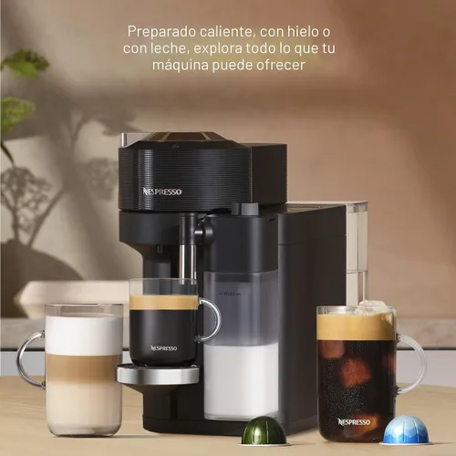 Vista 7 de Nespresso Vertuo Lattissima - Cafetera para café y espresso de De'Longhi, color negro mate y brillante