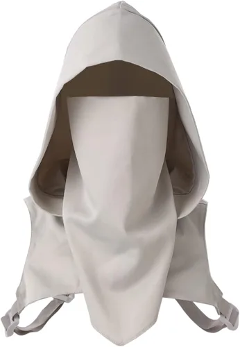 Vista 8 de BLESSUME Sombrero de capucha Steampunk Rogue con hebilla de brazo ajustable, calentador de cuello, disfraz con capucha