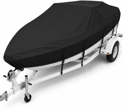 Vista 8 de Cubierta Seamander para lancha, resistente e impermeable para casco en V, de tres cascos, para pesca, esquí, estilo profesional para poca Verde
