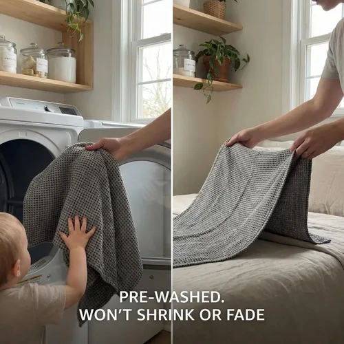 Vista 8 de Pure Linen - Juego de 2 toallas de baño pequeñas de 20 x 40 pulgadas de secado rápido para pieles sensibles, toallas finas para baño, toalla ligera