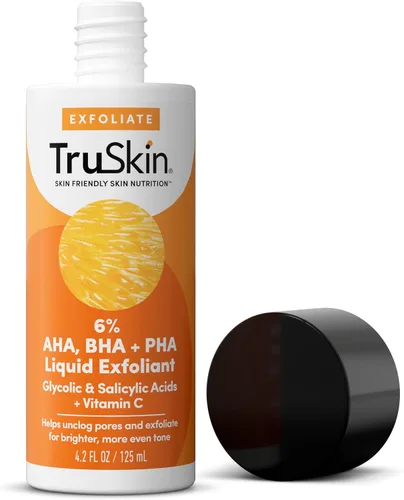 Vista 9 de TruSkin BHA Exfoliante líquido y tóner – PHA AHA BHA exfoliante suave con ácido salicílico y glicólico, vitamina C – Mejora la apariencia del tono