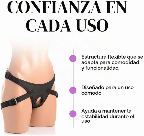 Vista 7 de Strap U Double Charmer - Juego de consolador doble de silicona de alta calidad, correa de penetración con arnés ajustable, diseño reversible