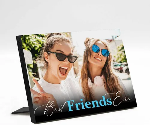 Vista 23 de M YESCUSTOM Marco de fotos personalizado con texto de amigos, marco de fotos de amistad para mejores amigos, panel de fotos Fover con pantalla