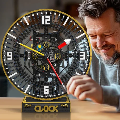 Vista 6 de Mould King 10160 Mechanic Grand Clock - Juego de construcción de 3675 piezas, modelo de reloj de ladrillo motorizado, control de aplicación