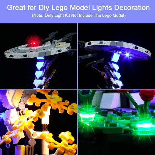 Vista 2 de Kit de luces LED para Lego Horizon Forbidden West: Juego de construcción Tallneck compatible con Lego 76989 (modelo no incluido)