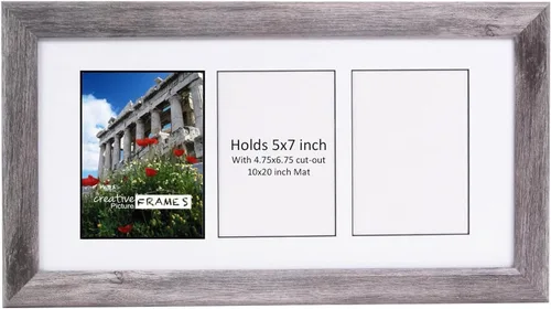 Vista 20 de Creative Picture Frames Marco de Fotos Negro con 2 Aberturas de Vidrio que Contiene Fotografías de 5 por 7 Pulgadas con Paspartú Negro de 10X12