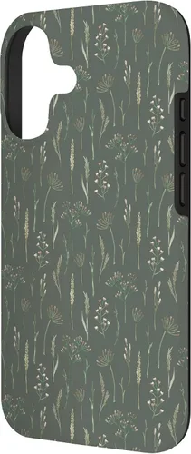 Vista 2 de Neutral Boho Dried Wildflower Meadow Botanical (Olive) Case for iPhone 17