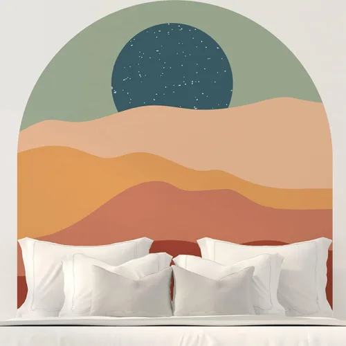 Vista 16 de Ambiance Sticker Papel pintado no tejido con frescos gigantes pre-pegados de montaña escandinava Ziska etiqueta decorativa H 60 x L 35.4 in