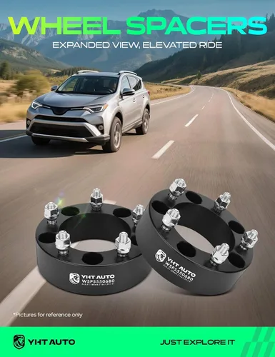 Vista 2 de YHTAUTO Espaciadores de rueda de 5 x 5.5 de 2 pulgadas compatibles con Chevrolet, modelos Suzuki, Tracker, Geo Tracker, espaciadores de neumáticos
