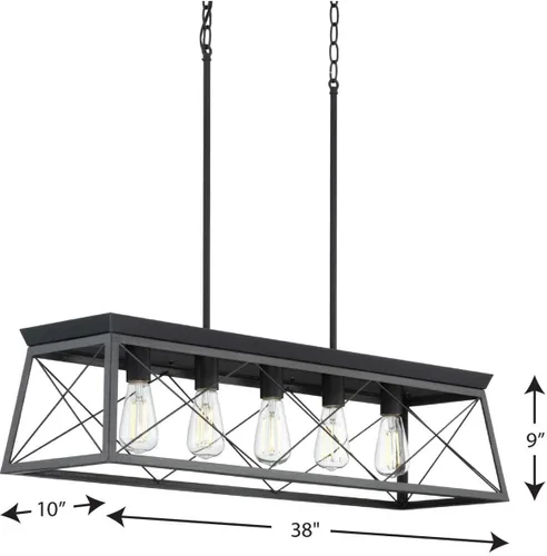 Vista 10 de Progress Lighting P400048-141 - Candelabros de madera de briar Negro (textured black)