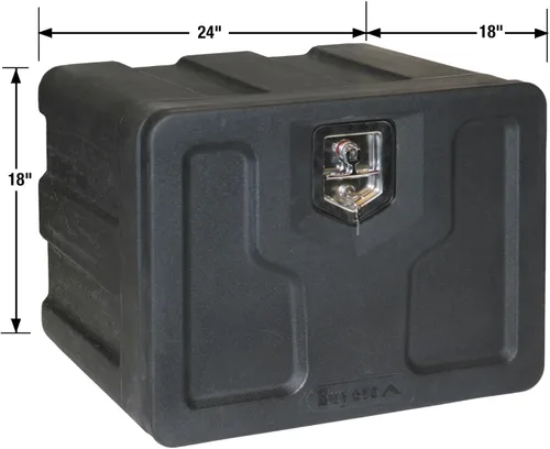 Vista 4 de Buyers Products 1717100 - Caja de almacenamiento para debajo de la carrocería de polietileno para camiones, 18 x 18 x 24 pulgadas, fabricada en EE.
