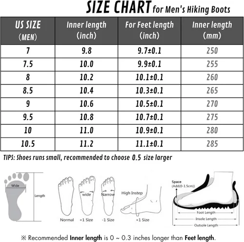 Vista 7 de HiGropcore Botas de senderismo impermeables para hombre, a prueba de viento, zapatos de montañismo MB2-17