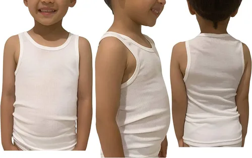 Vista 2 de ToBeInStyle Paquete de 3 o 6 camisetas básicas de mezcla de algodón y algodón para niño