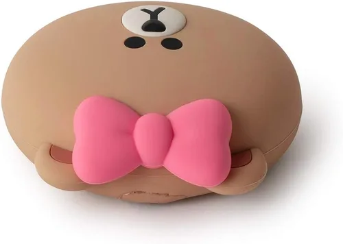 Vista 6 de Line Friends CHOCO - Bolso pequeño de silicona para monedero, color beige
